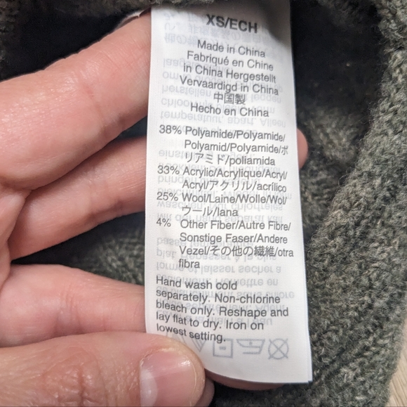 Madewell Olive Green Mock Neck Sweater Wool Blend - Picture 7 of 7